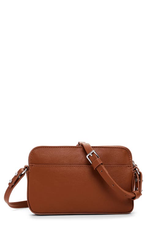 Faux Leather Crossbody Bag