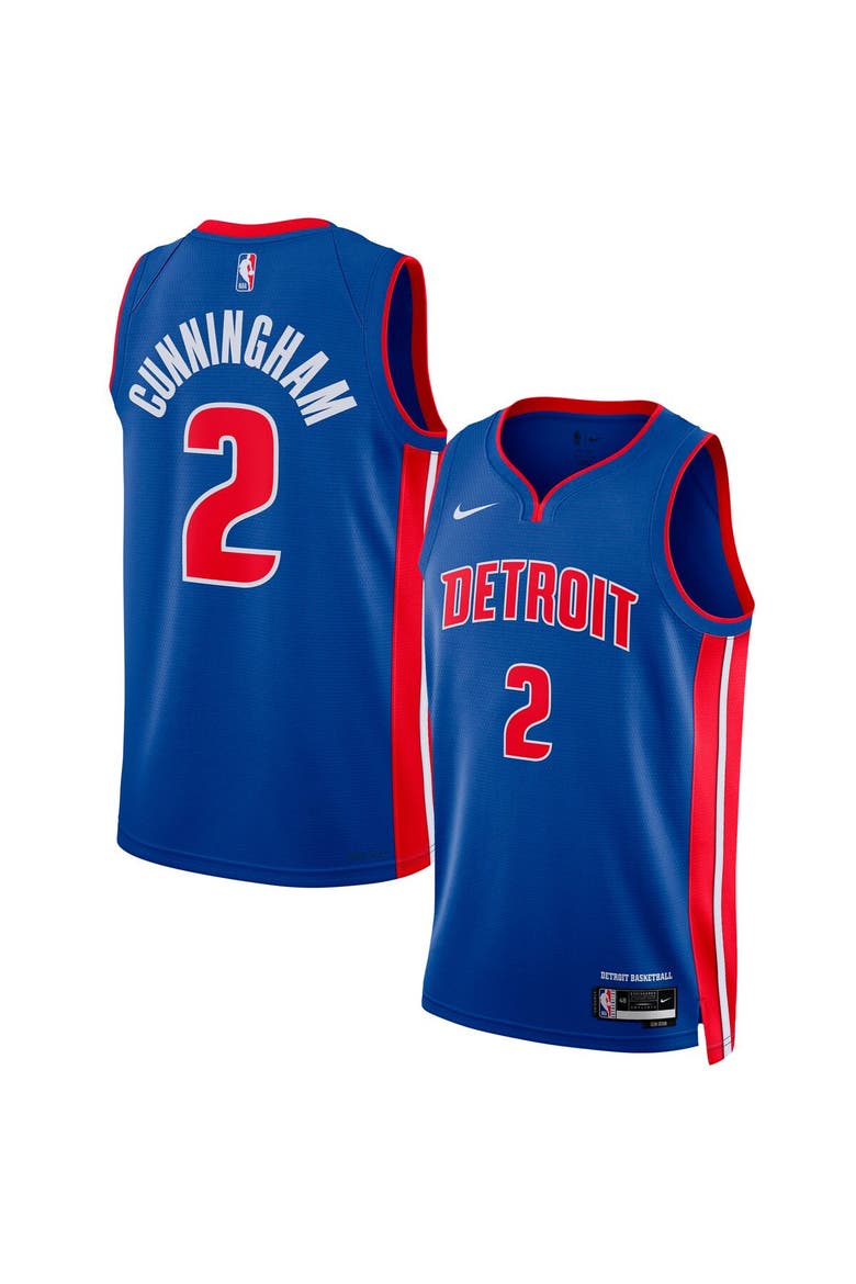 Unisex Nike Cade Cunningham Blue Detroit Pistons Swingman Jersey - Icon Edition, Main, color, Blue