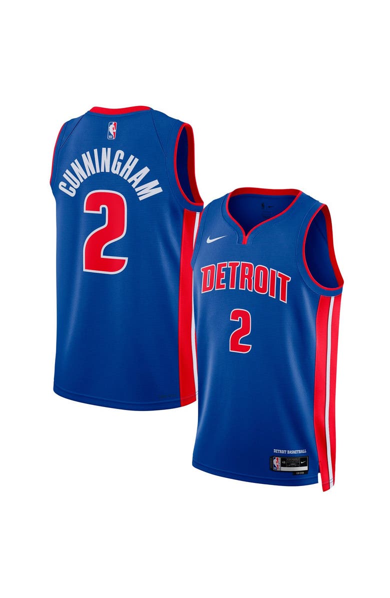 Nike Unisex Nike Cade Cunningham Blue Detroit Pistons Swingman Jersey - Icon Edition, Main, color, Blue