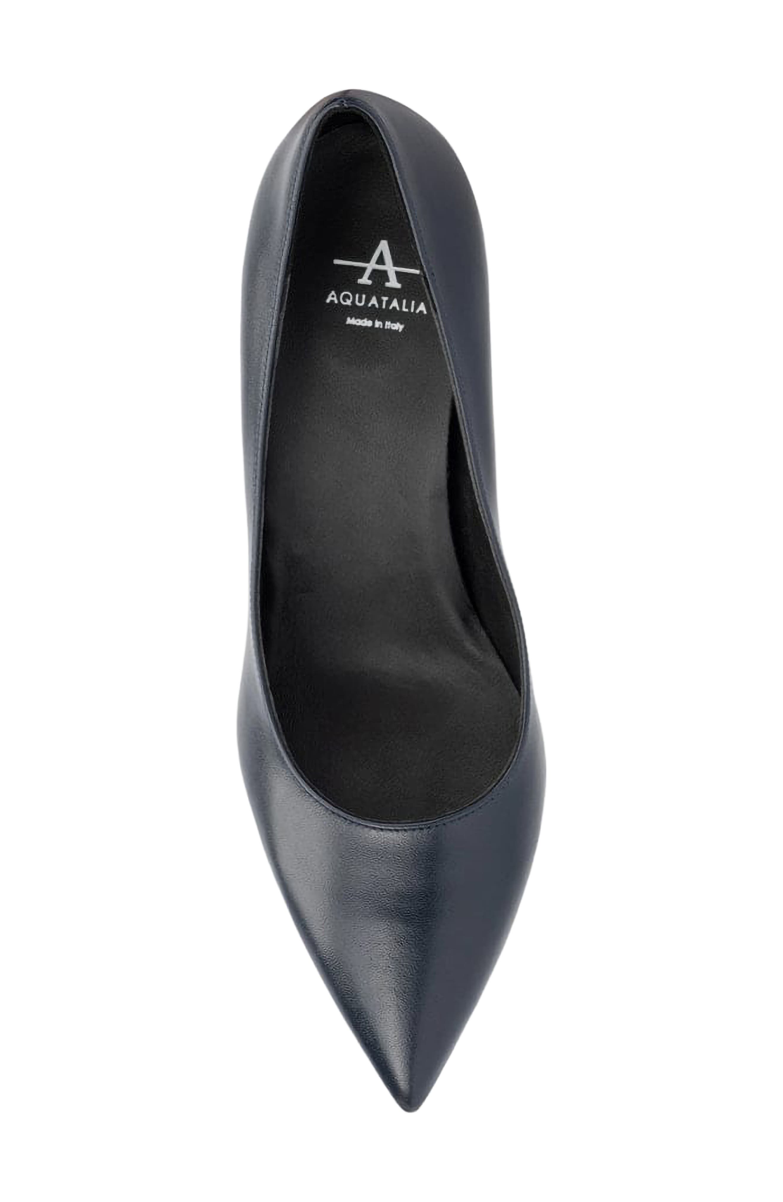 Aquatalia Melina Weatherproof Pointed Toe Pump, Alternate, color, Navy