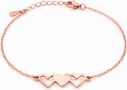 Donatello Gian Rose-Flashed Heart Bracelet