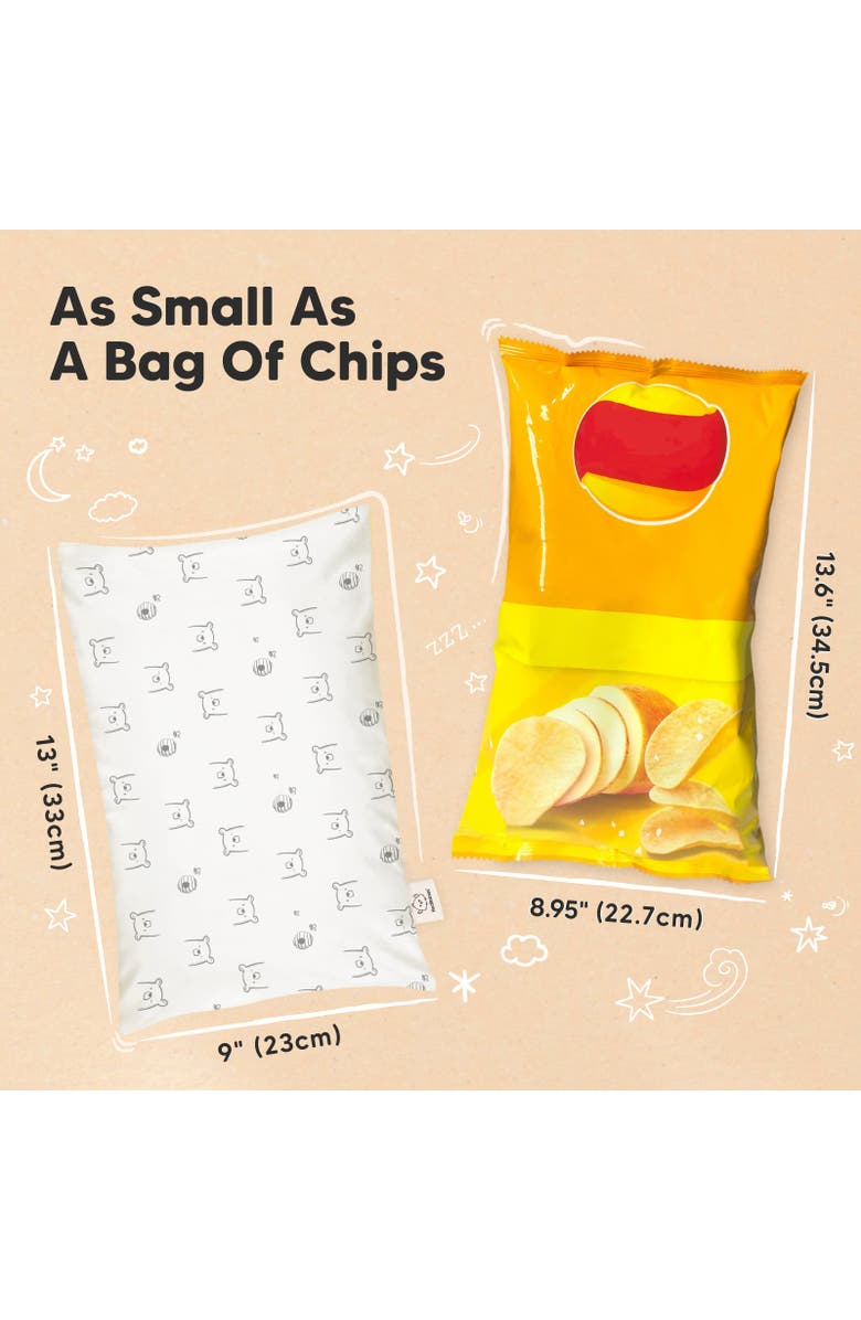 KeaBabies Mini Toddler Pillow With Pillowcase, Alternate, color, Bumble Bear