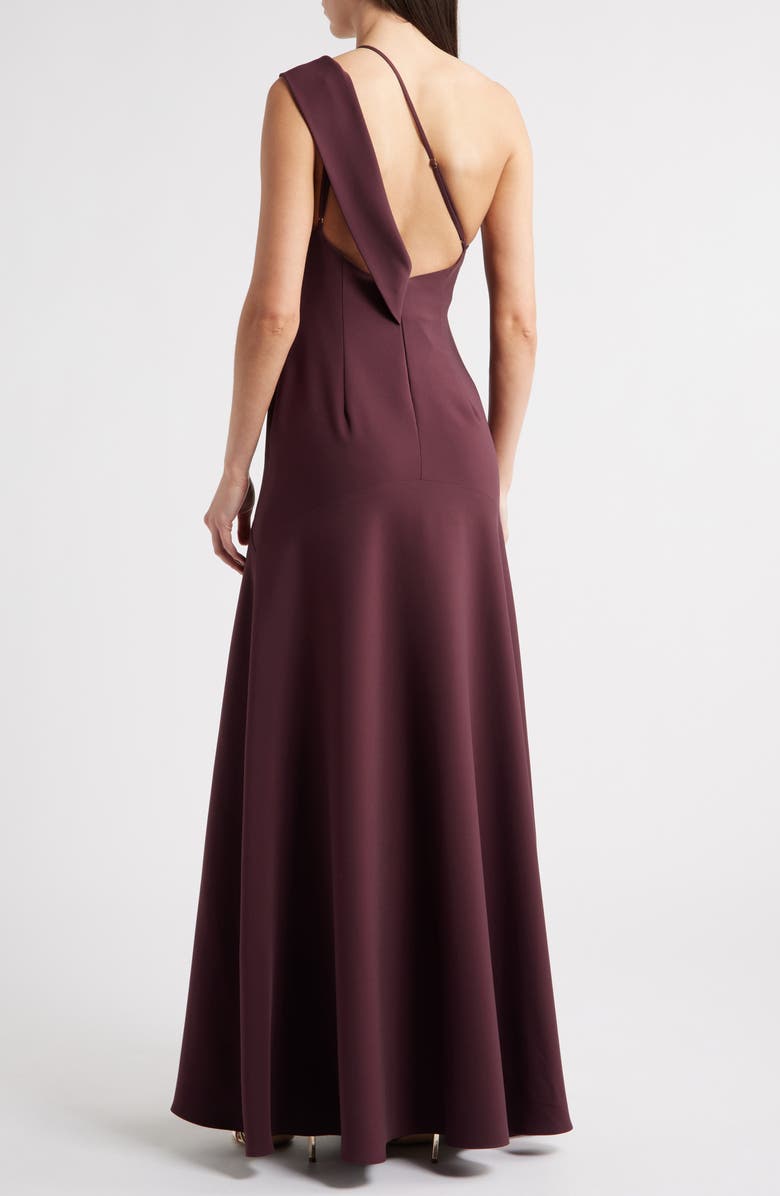 Black Halo Nairobi One-Shoulder Gown, Alternate, color, Oxblood