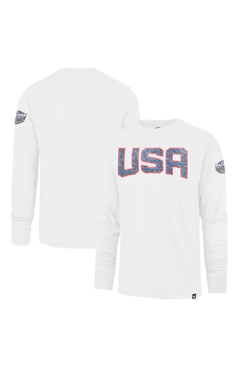 '47 Men's '47  White USA 2025 4 Nations Face-Off Franklin Long Sleeve T-Shirt, Main, color, White
