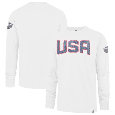 Men's '47  White USA 2025 4 Nations Face-Off Franklin Long Sleeve T-Shirt