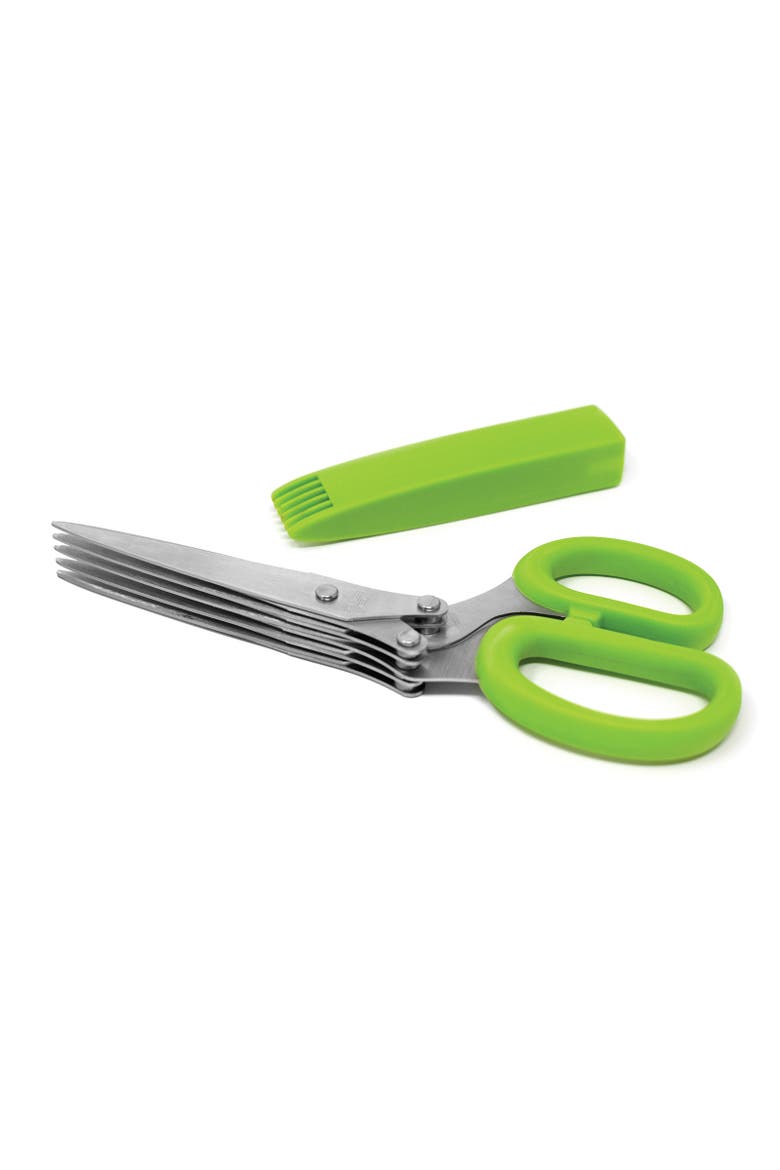 Multi Blade Herb Shears with Storage Sheath, Main, color, Green