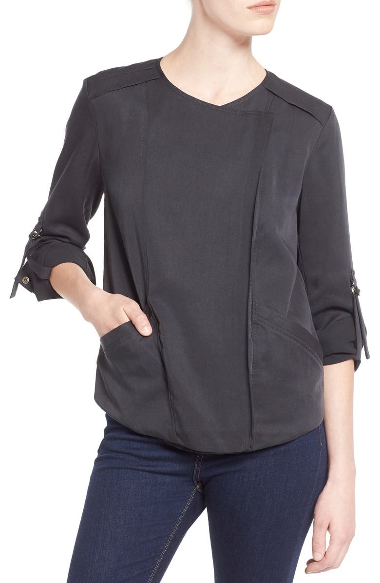 ASTR the Label ASTR Woven Drape Front Jacket, Alternate, color,