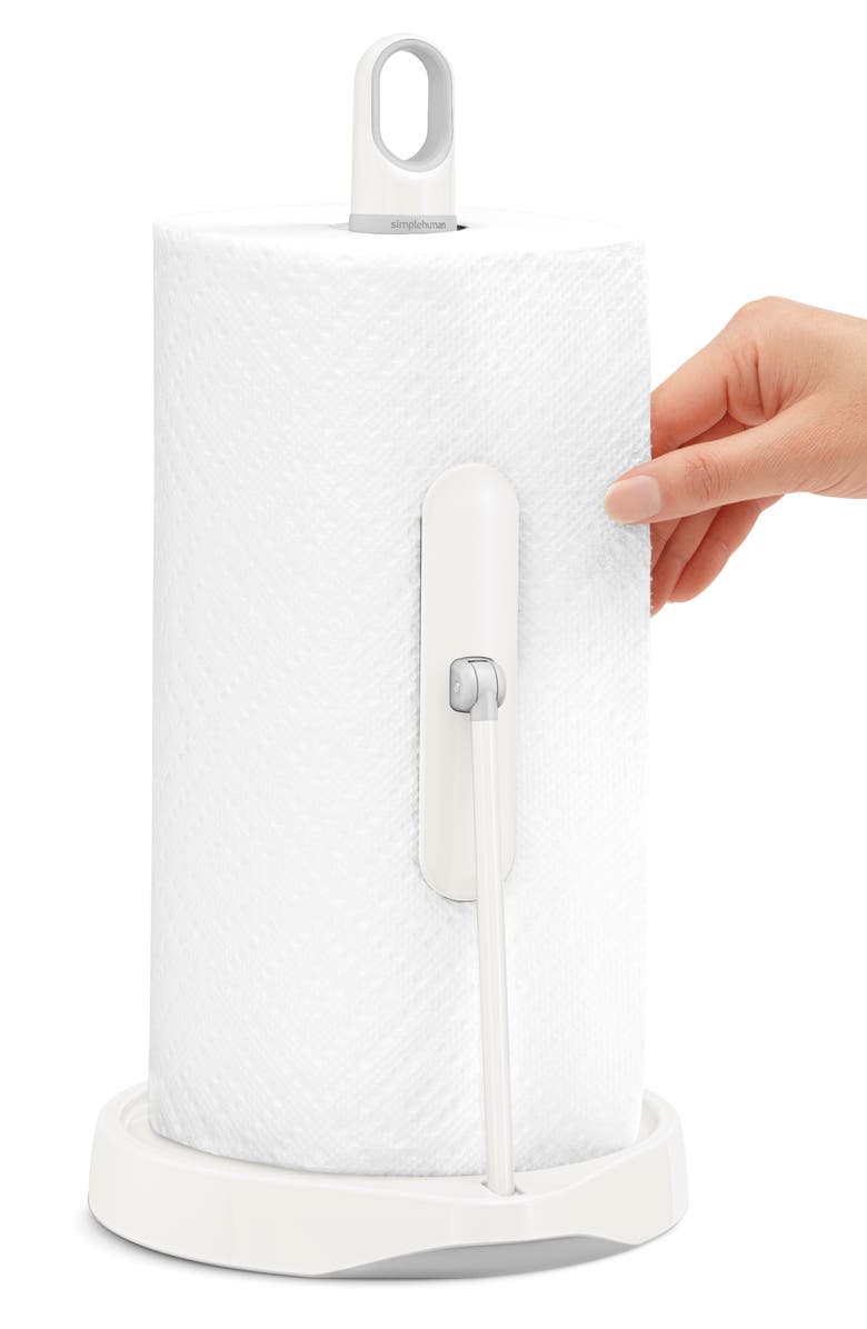 simplehuman Tension Arm Paper Towel Holder, Alternate, color,