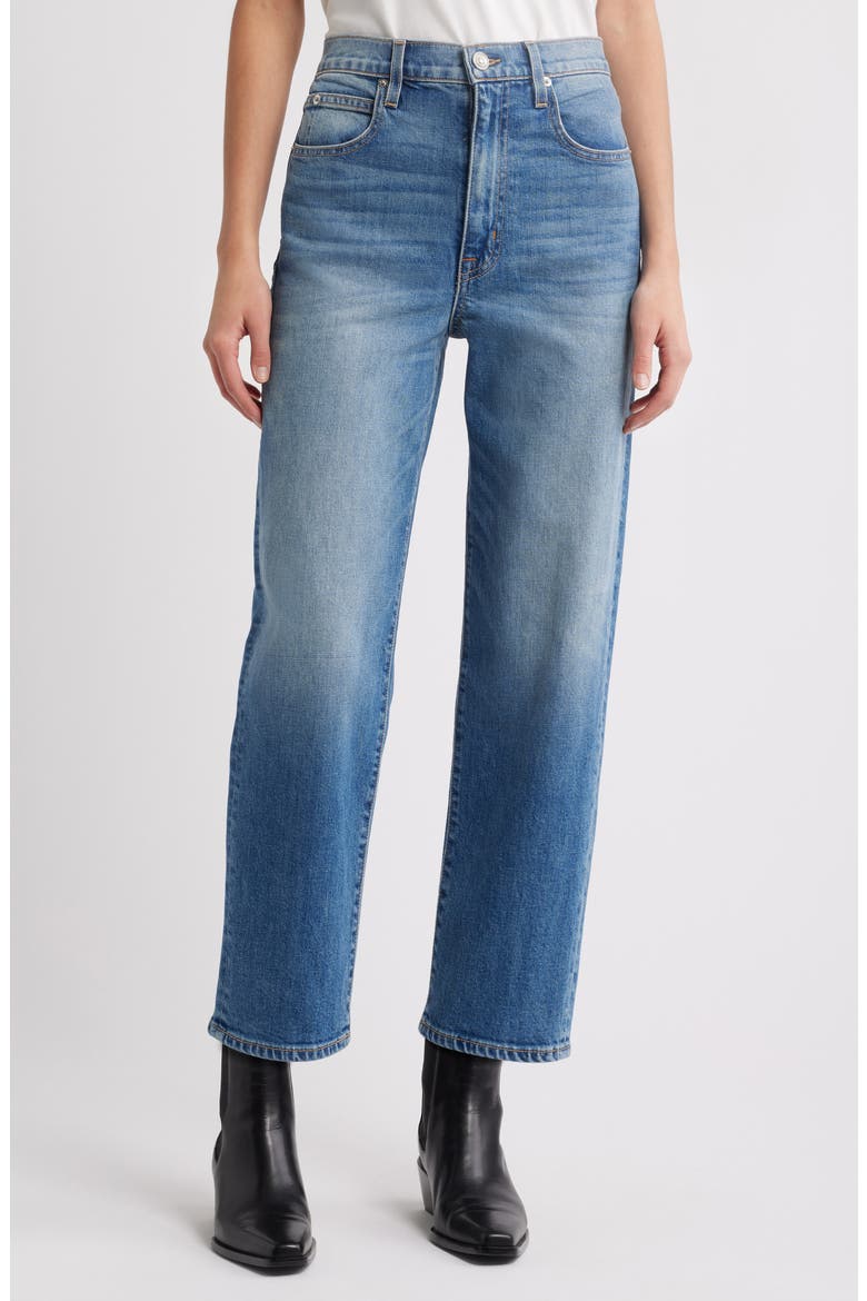 London High Waist Ankle Straight Leg Jeans, Main, color, NOTHING TO LOSE