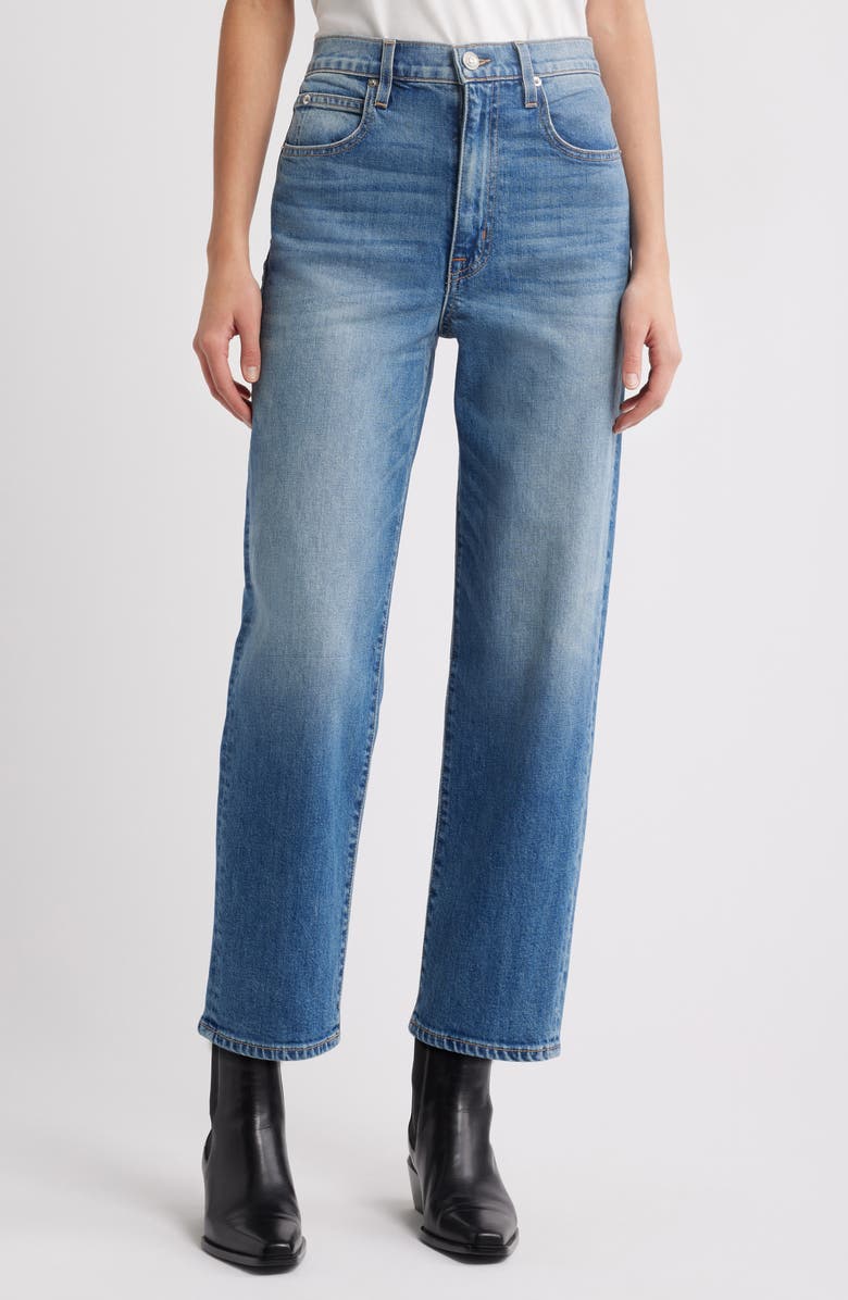 SLVRLAKE London High Waist Ankle Straight Leg Jeans, Main, color, Nothing To Lose