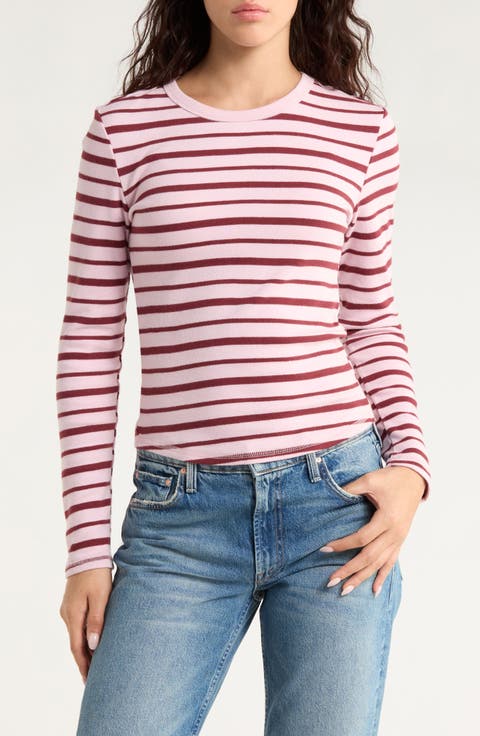 Jamie Stripe Long Sleeve Cotton Top