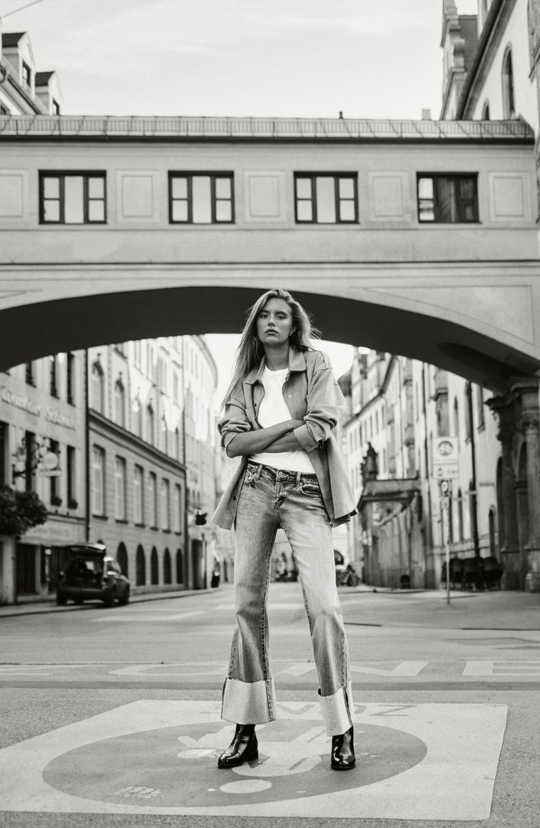 KanCan Emma Mid Rise Wide Leg Jeans, Alternate, color, Medium Wash