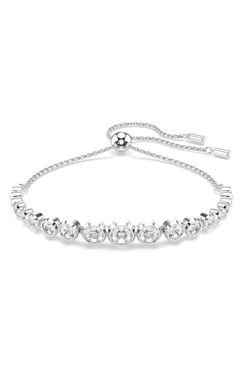 Swarovski Imber Crystal Slider Bracelet, Main, color, Crystal/ Silver