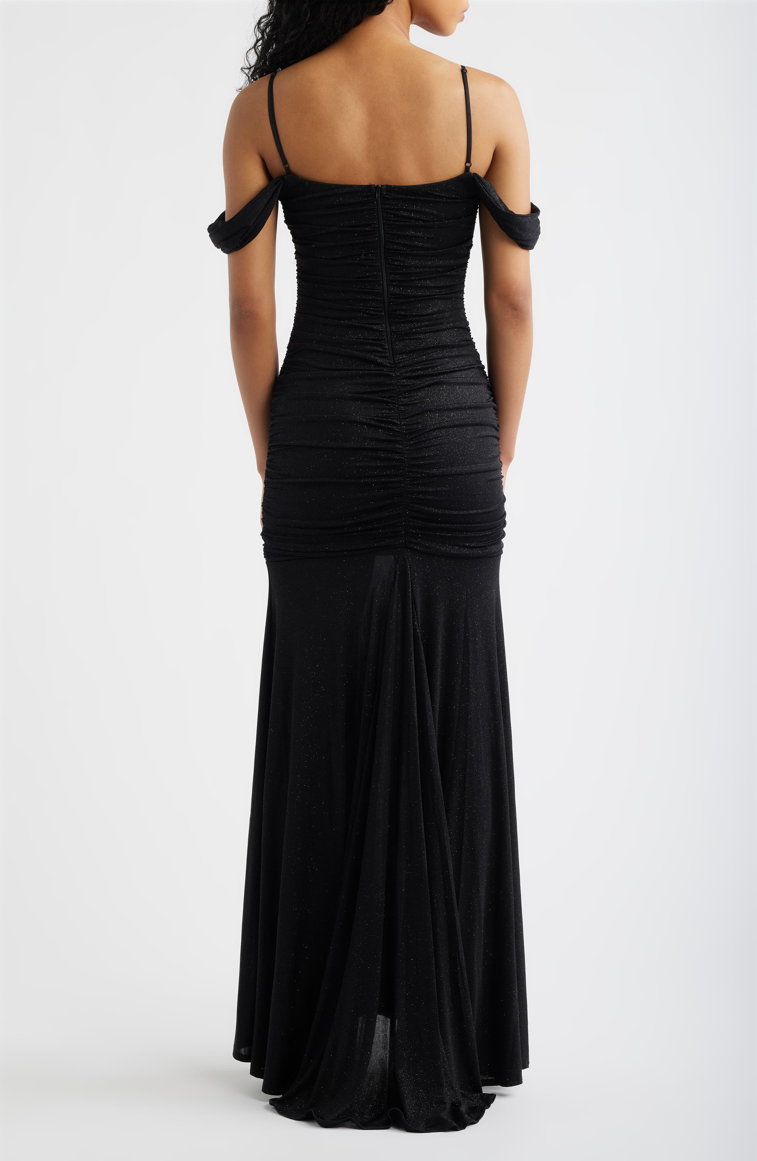 Glitter Cold Shoulder Gown - image 2