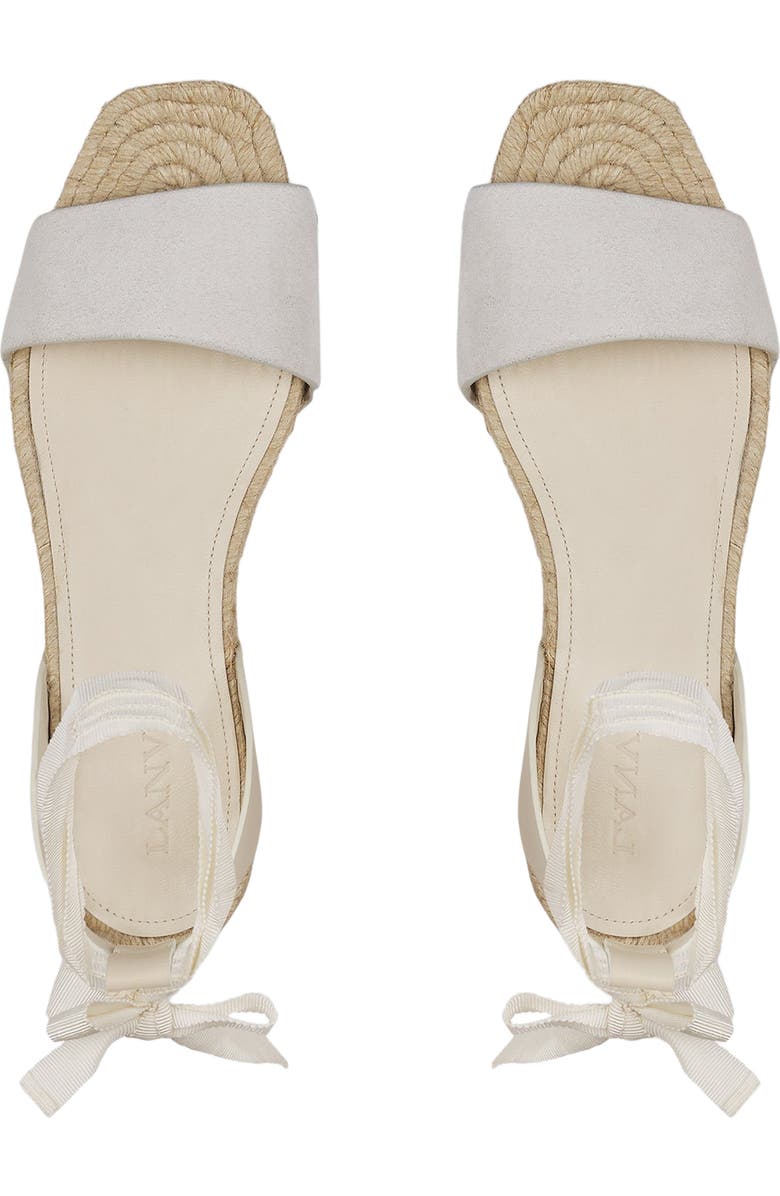 Lanvin Domra Flat Suede Sandals, Alternate, color,