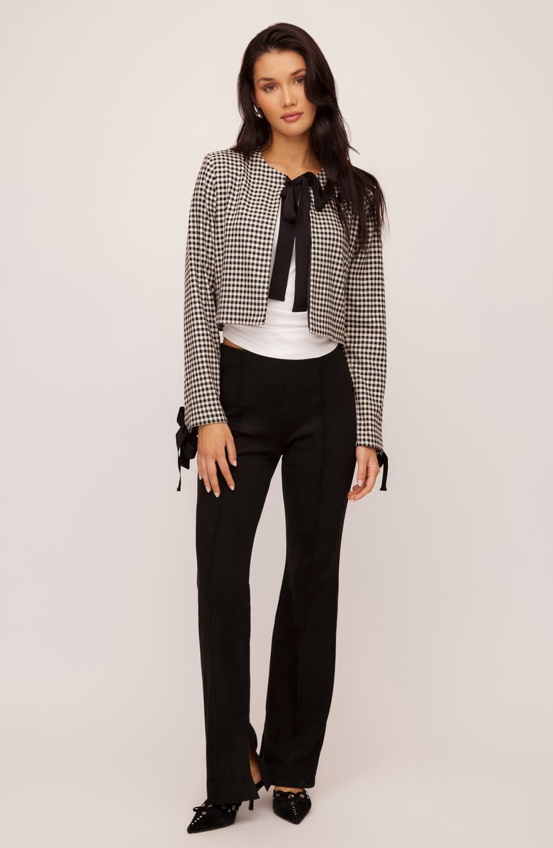 FIFTEEN TWENTY Poppy Tie Neck Check Crop Jacket, Alternate, color, Check