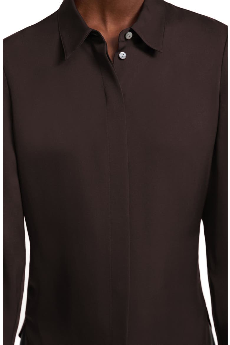 Classic Fitted Silk Shirt, Alternate, color, MINK