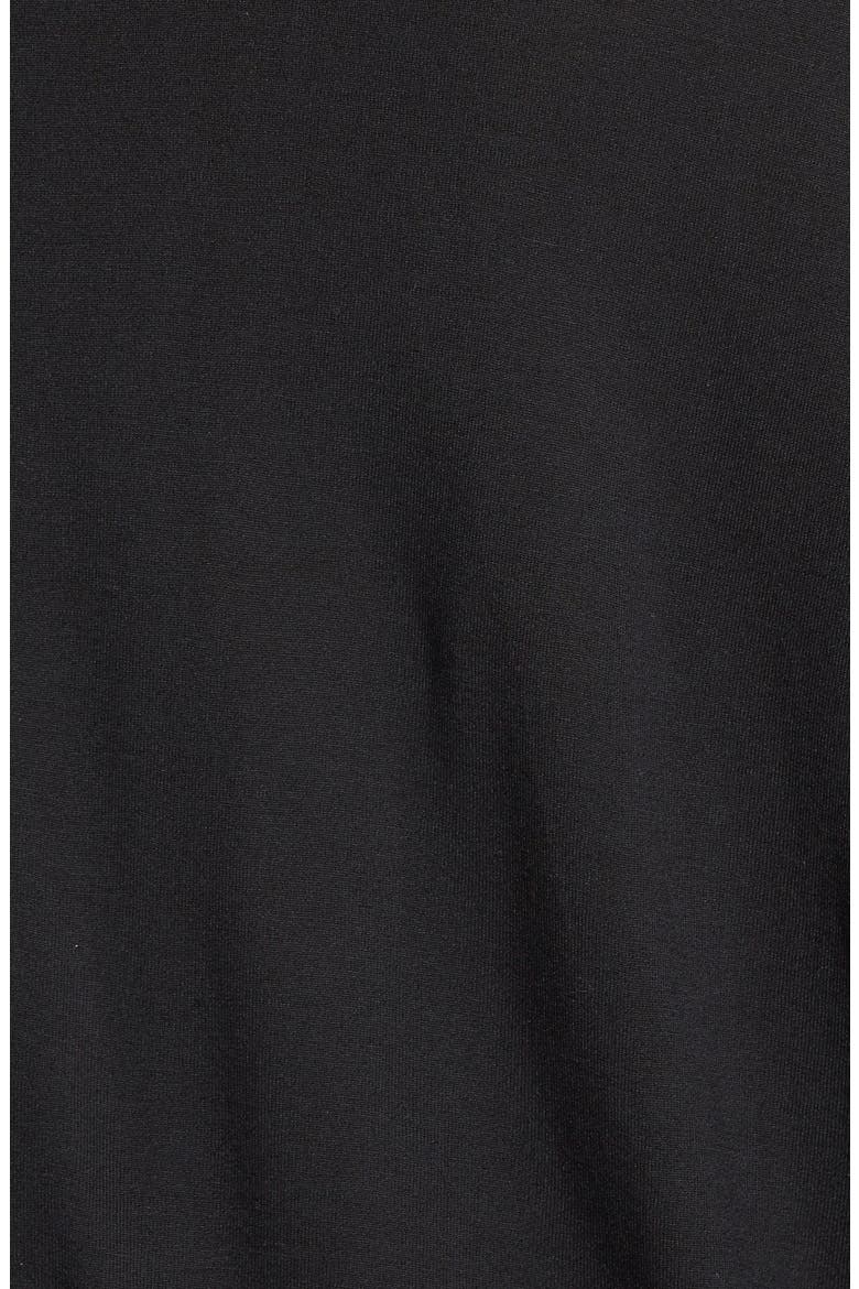 Shark Bite Hem Oversized V-Neck Tee, Alternate, color, BLACK