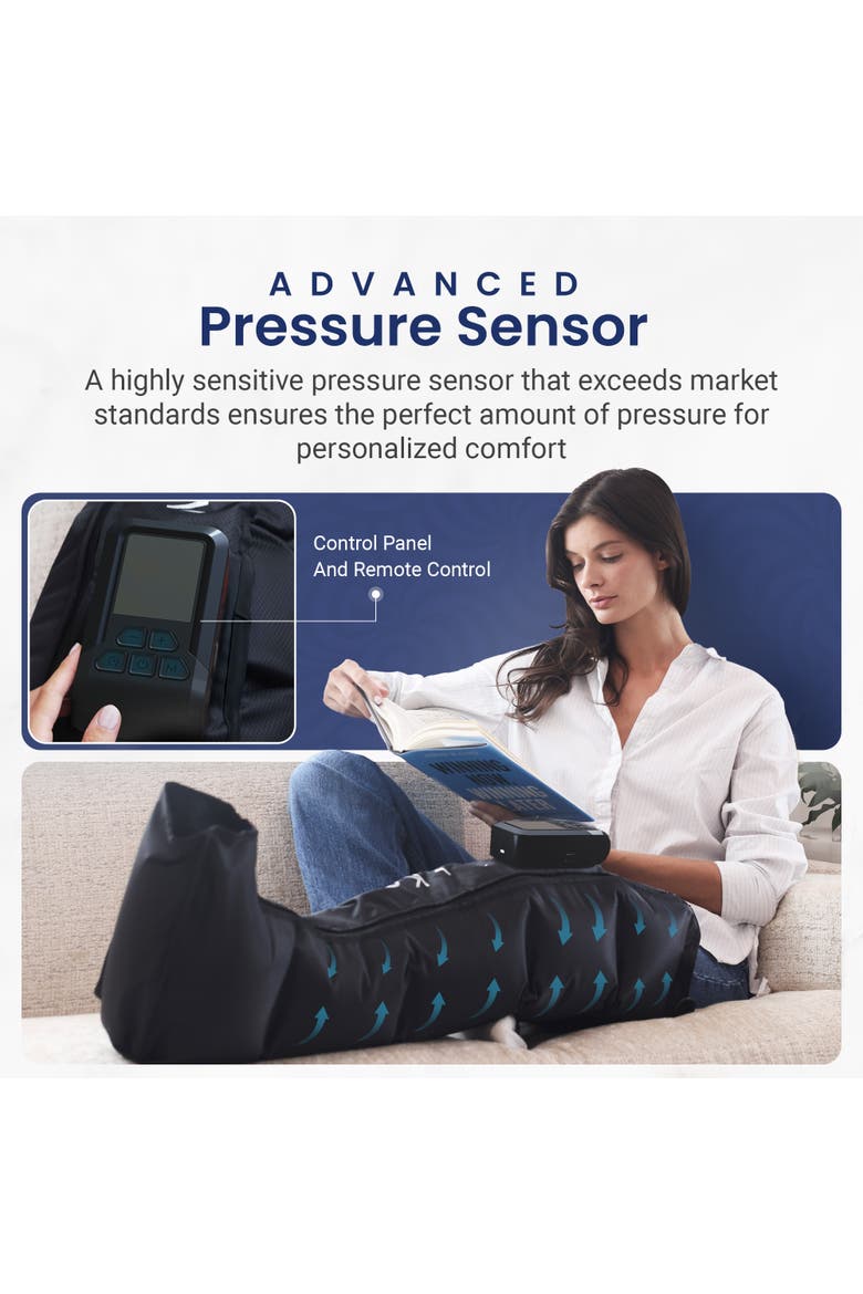 Aero Compression Massager with Airbag Technology, Alternate, color, Black