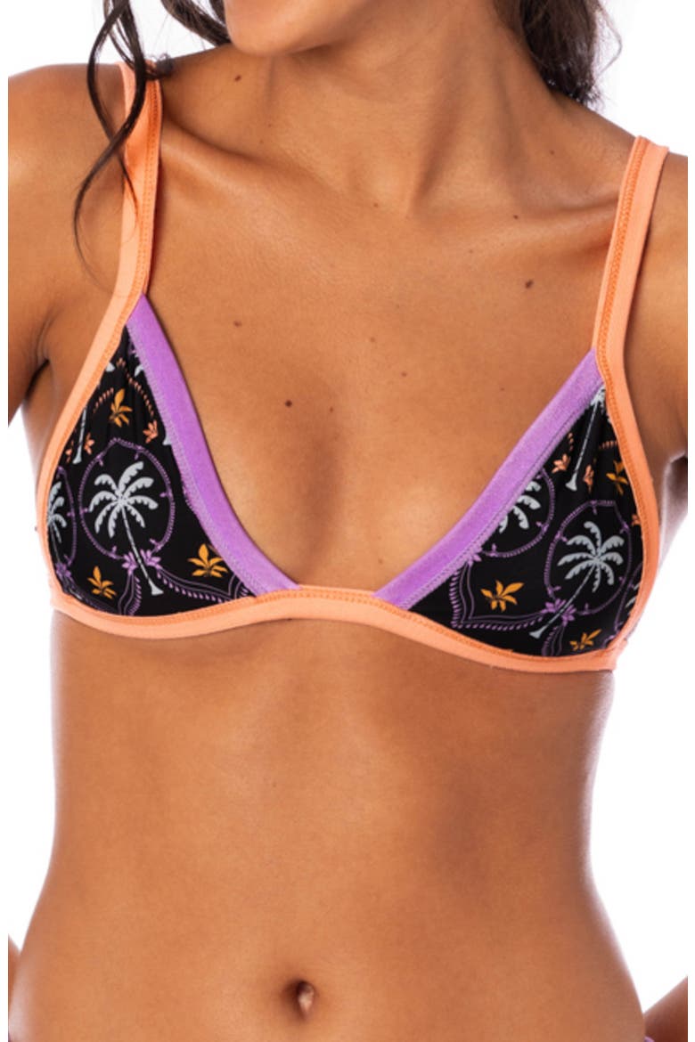 Noir Black Rewind Reversible Bikini Top, Alternate, color, BLACK