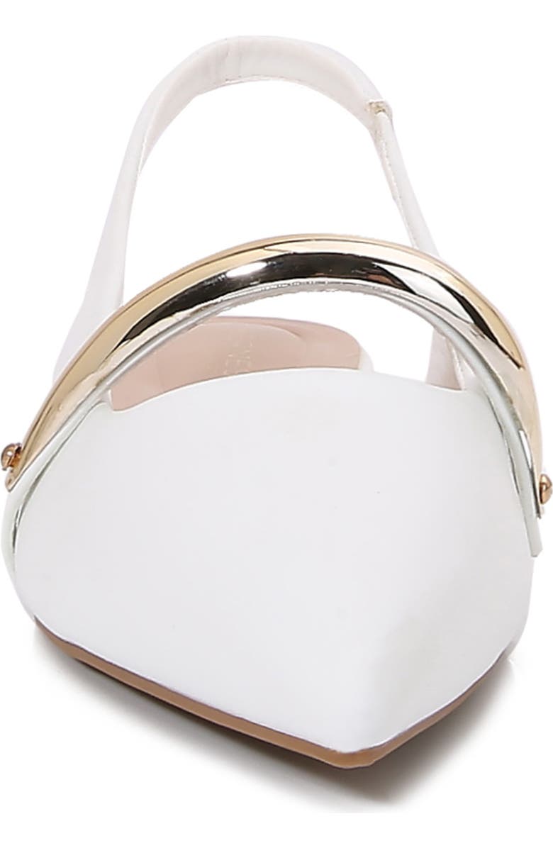 BERNESS Reina Slingback Flat, Alternate, color, White