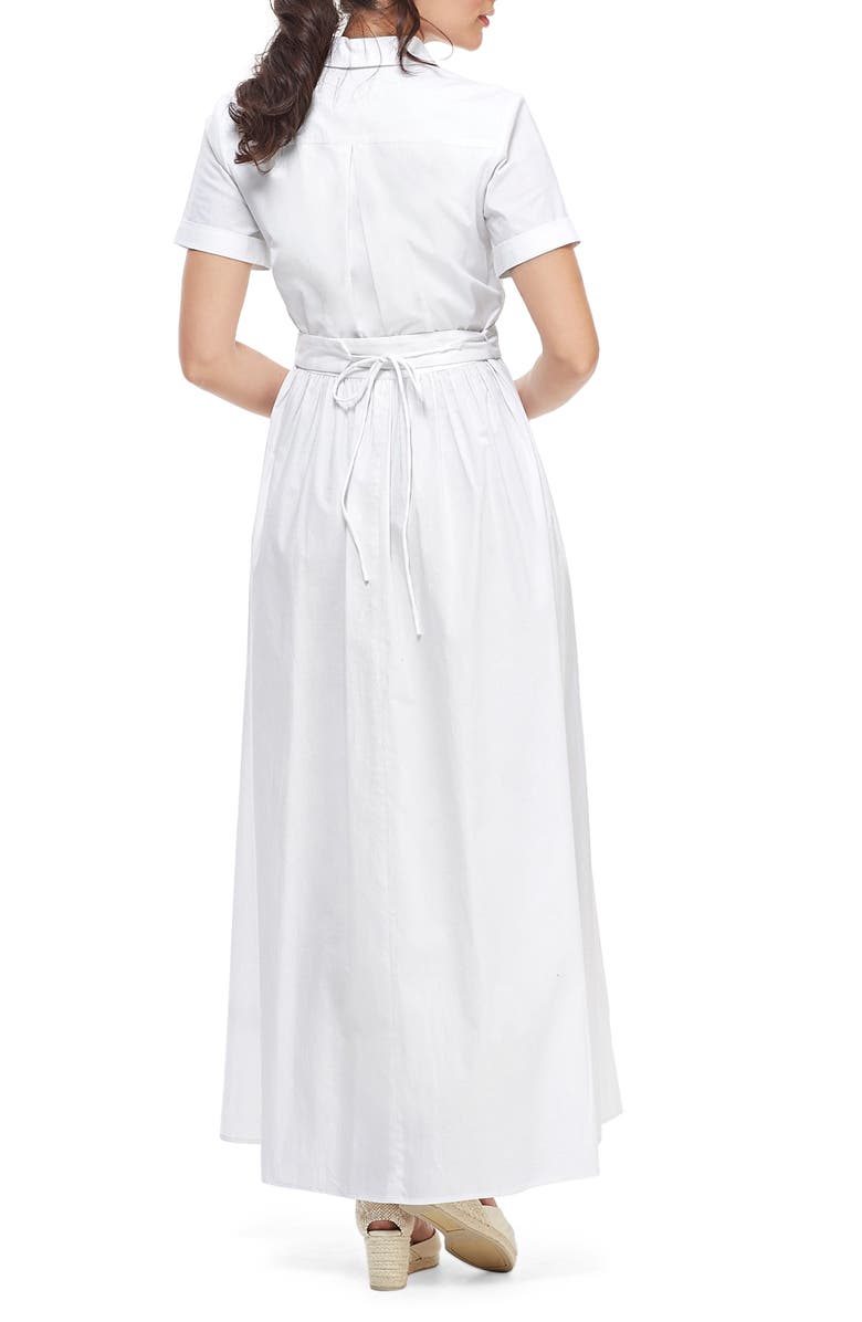 Gal Meets Glam Collection Danielle Stretch Cotton Maxi Shirtdress, Alternate, color, 