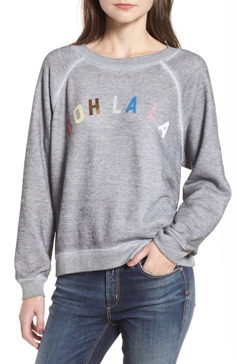 Wildfox Ooh La La Sweatshirt, Main, color, 