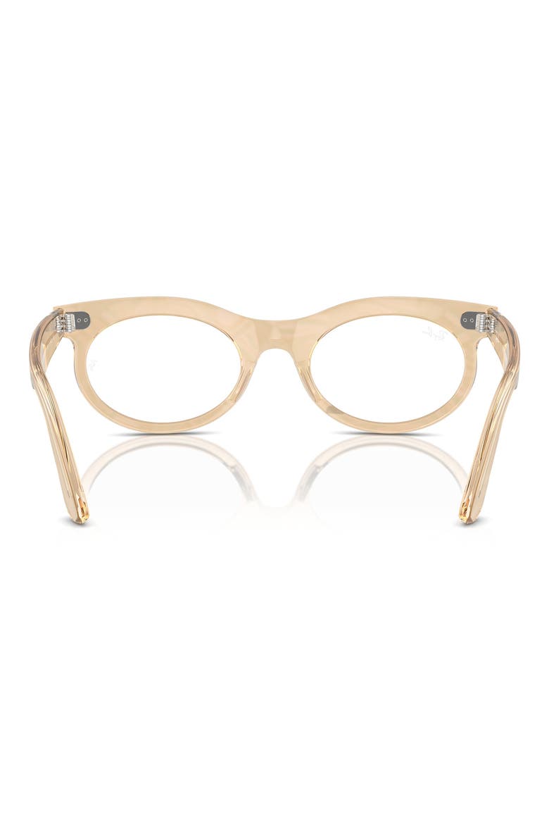53mm Oval Optical Glasses, Alternate, color, BROWN