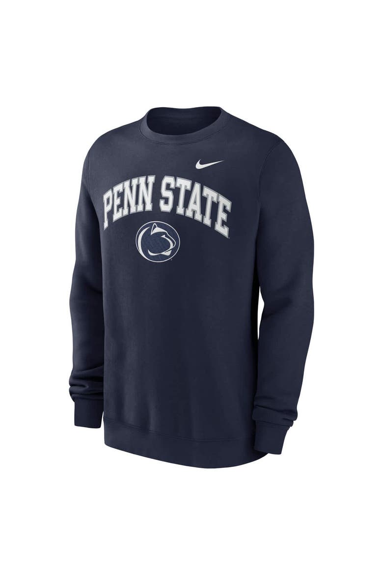 Men's Nike Navy Penn State Nittany Lions Arch Pullover Sweatshirt, Alternate, color, Navy