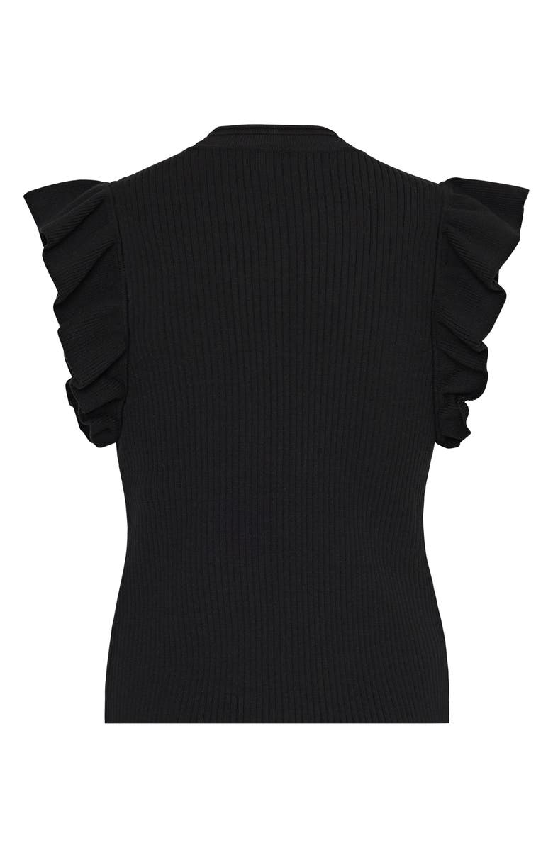 Milly Kamila Cable Knit Flutter Sleeve Top, Alternate, color,