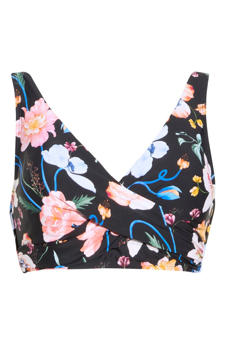JANTZEN Vera Surplice Underwire Bikini Top, Alternate, color, Black