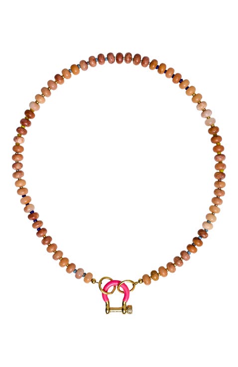 Sadie Light Brown Quartz Gold Plated Necklace