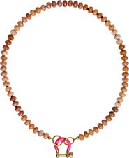 SHOP SPICY DAN Sadie Light Brown Quartz Gold Plated Necklace