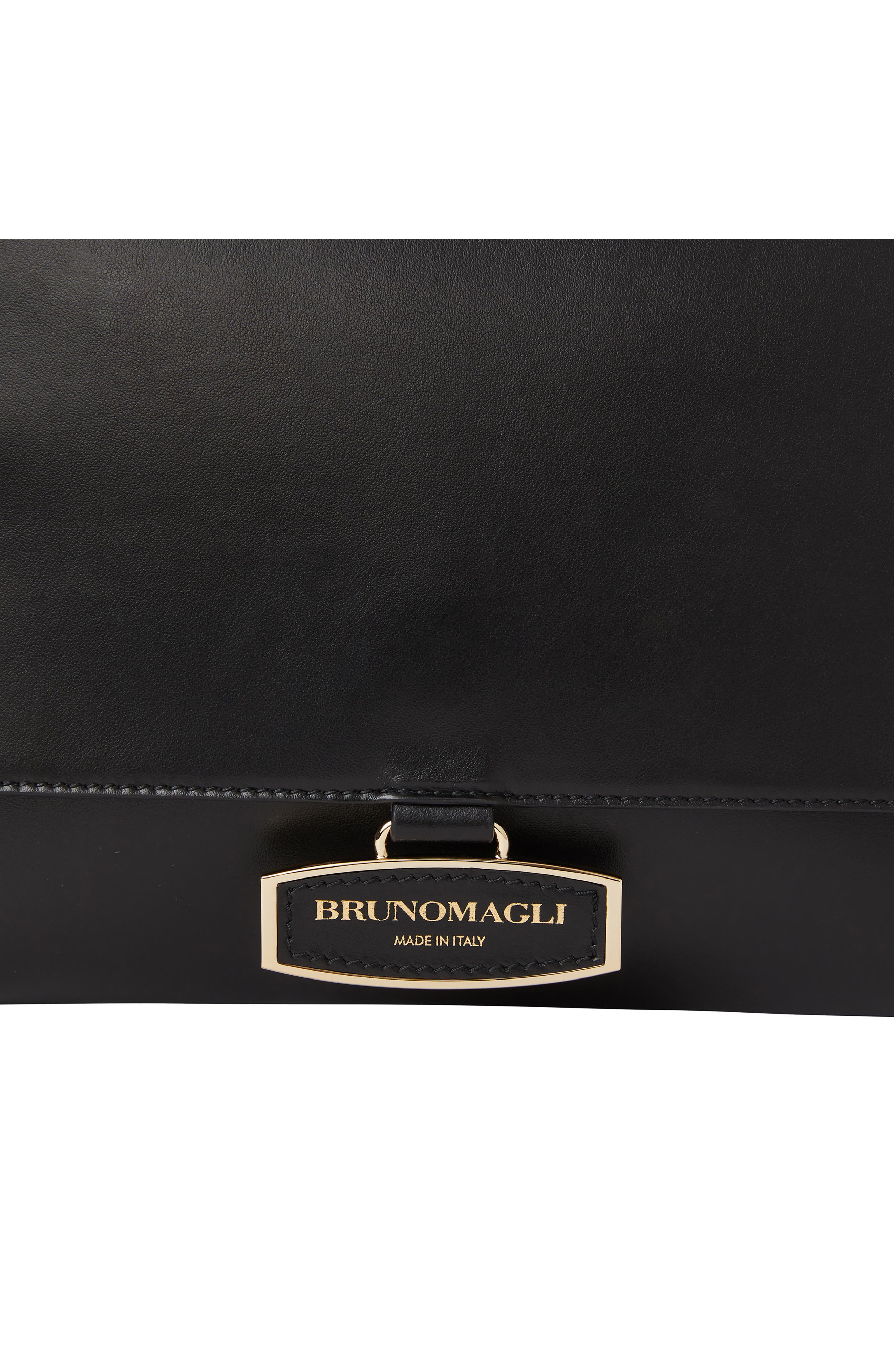 Bruno Magli Etta Slim Leather Satchel, Alternate, color, Black