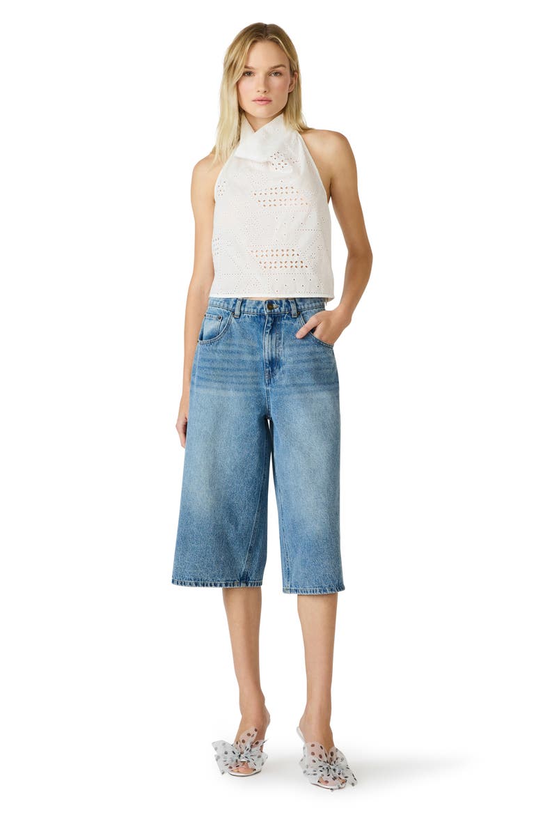 Lou Eyelet Embroidered Halter Top, Alternate, color, BIRCH WHITE