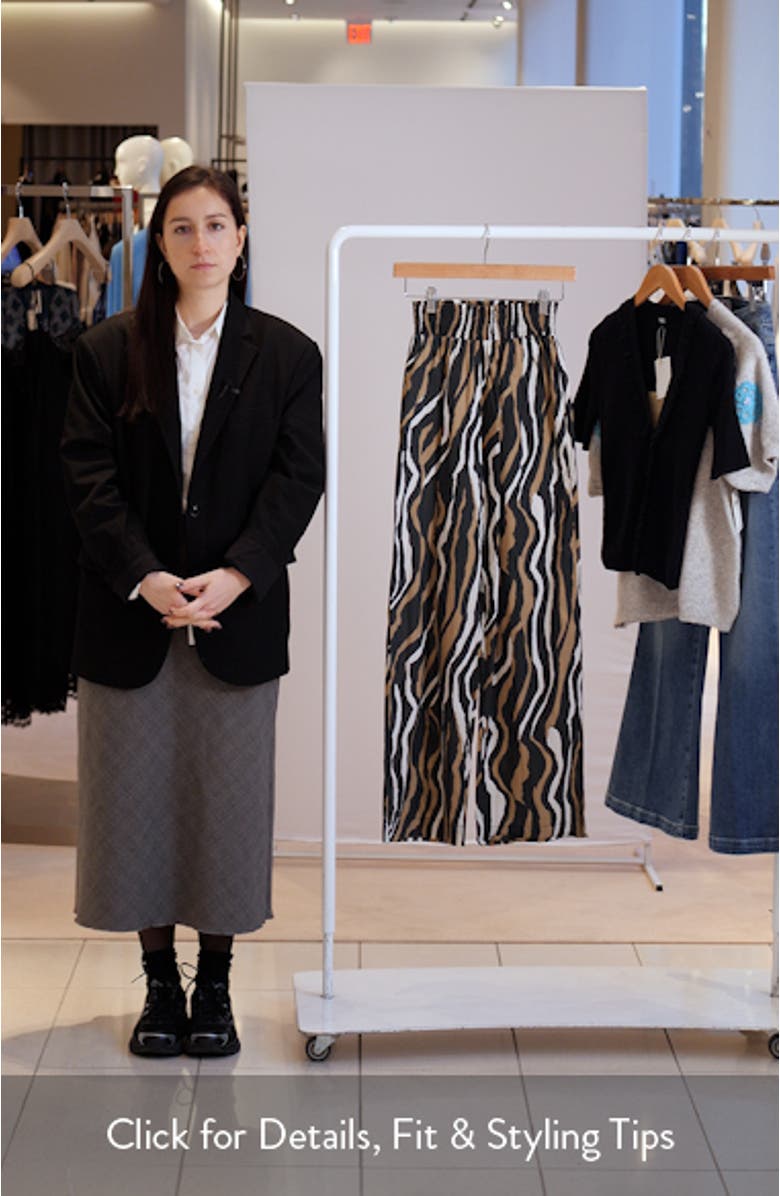 Brendon Print Wide Leg Pants, sales video thumbnail