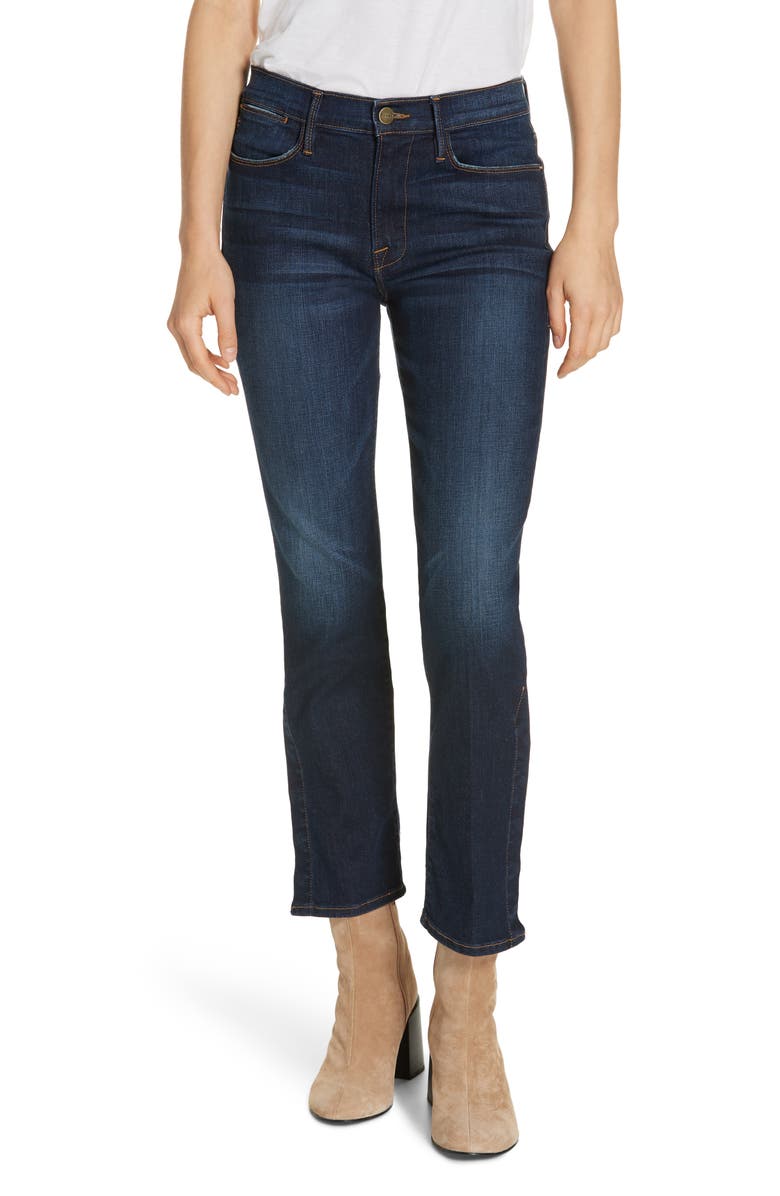 FRAME Le High Straight Snap Away Hem Jeans, Main, color, 