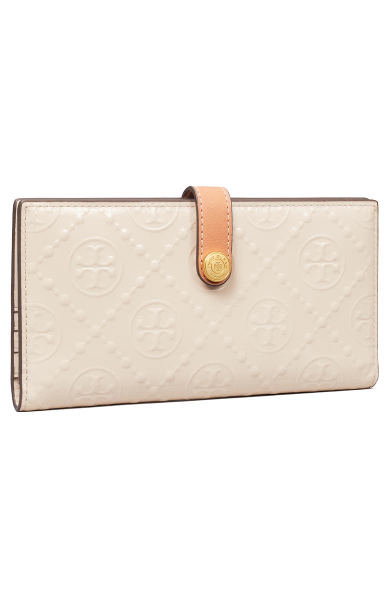Tory Burch T Monogram Patent Leather Slim Bifold Wallet, Alternate, color, 