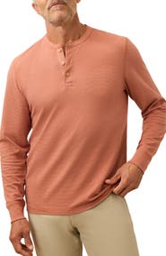 Faherty Long Sleeve Waffle Henley