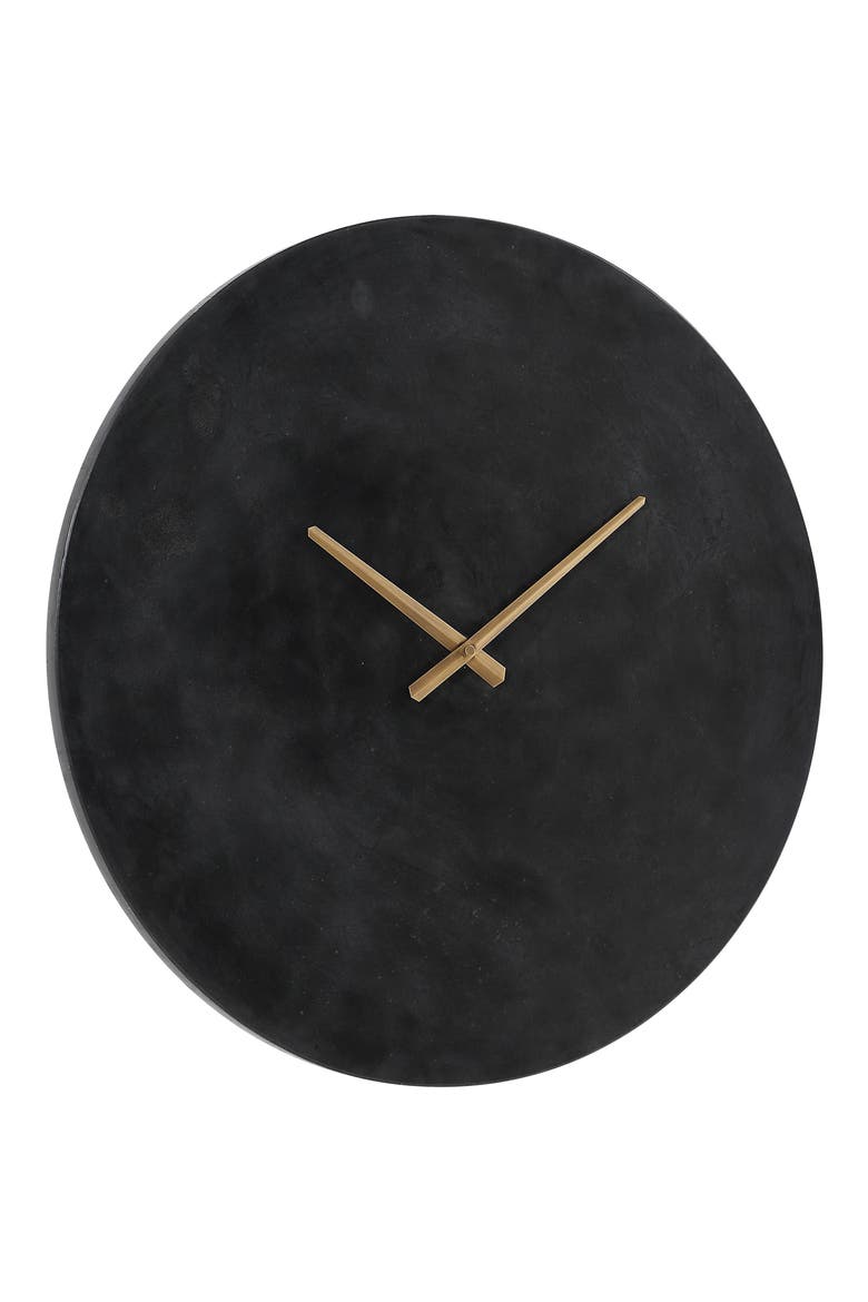 Dayton Marble Wall Clock, Alternate, color, BLACK