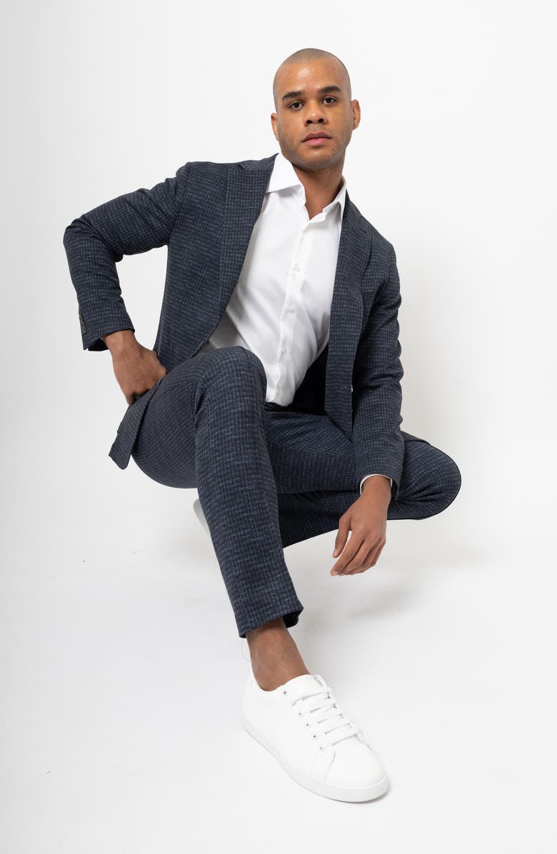 PINO BY PINOPORTE Jacob Sport Check Slim Fit Suit, Alternate, color, Navy