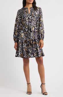 Julia Jordan Floral Long Sleeve Dress