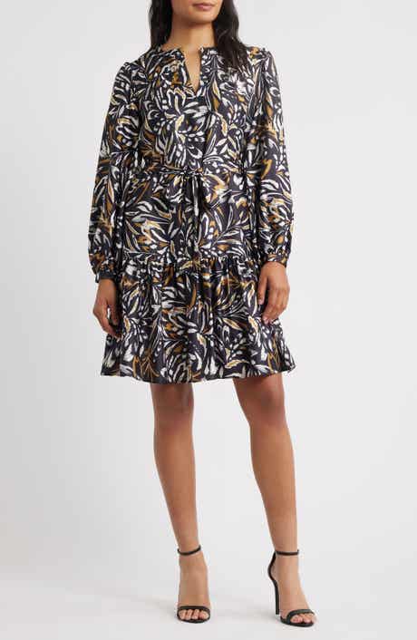 Julia Jordan Floral Long Sleeve Dress