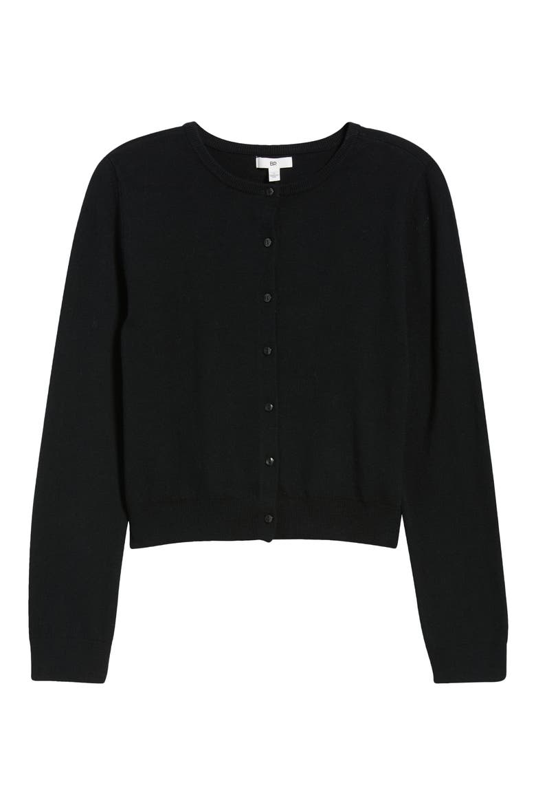 Waffle Button Front Sweatshirt, Alternate, color, BLACK