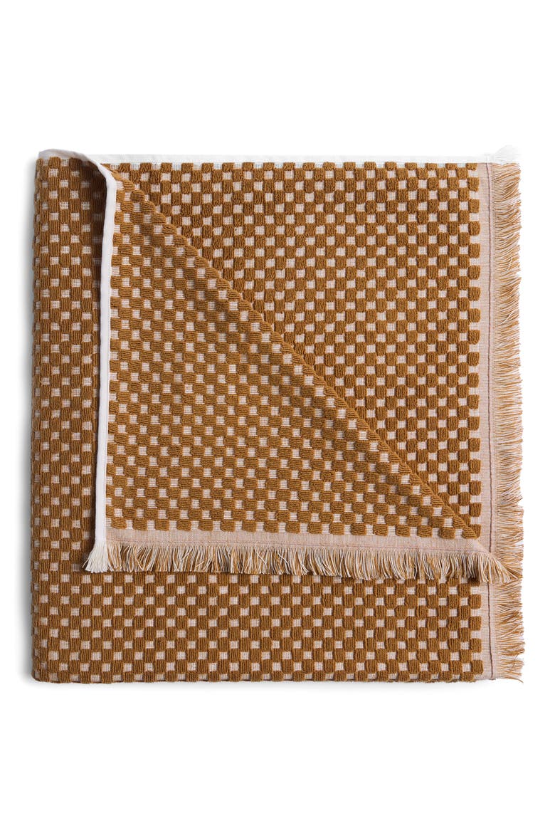 Riviera Organic Cotton Beach Towel, Main, color, HONEY