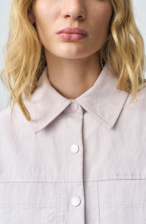 Mango Amalia Crop Jacket In Lilac