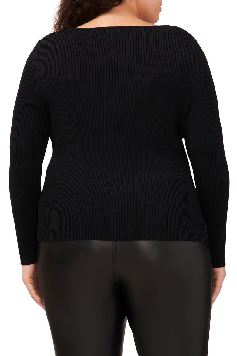 Rib Sweater, Alternate, color, RICH BLACK