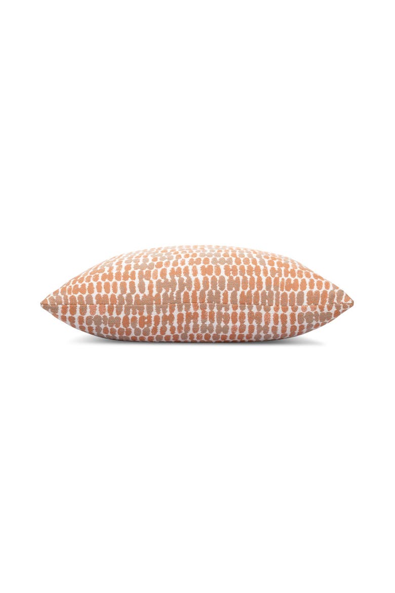 Thumbprint Indoor & Outdoor Woven Accent Pillow, Alternate, color, Tuscan