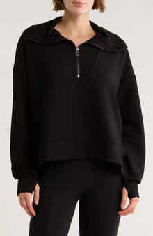 NYDJ Ribbed Scuba Half Zip Sweatshirt
