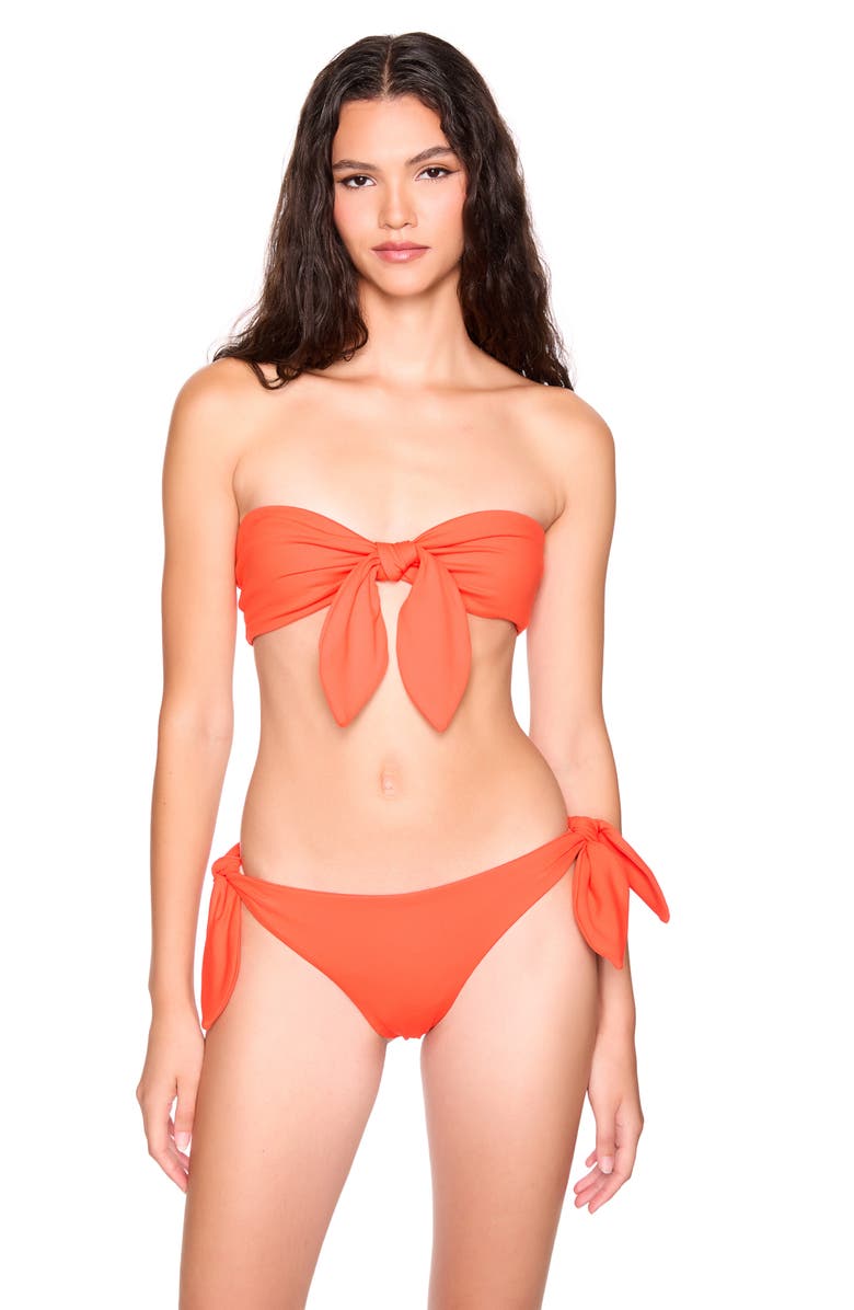 Susana Monaco Adjustable Tie Bikini Bottoms, Alternate, color, Cherry Tomato